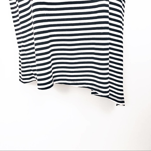 Michael Kors Black & White Striped Asymmetrical Hem Tunic Women's Size Small - Picture 4 of 8